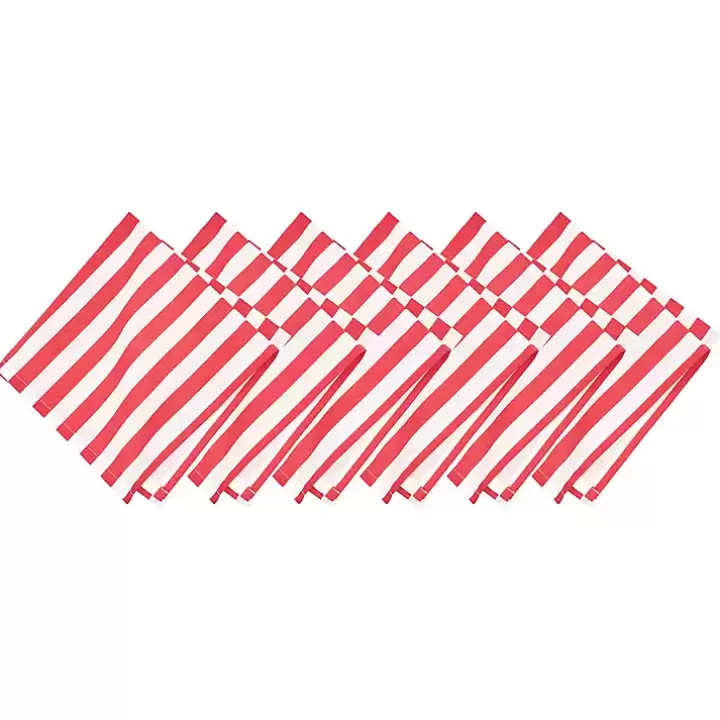 Discount Whimsical Watermelon Striped Napkins, Set of 6 Table Linens