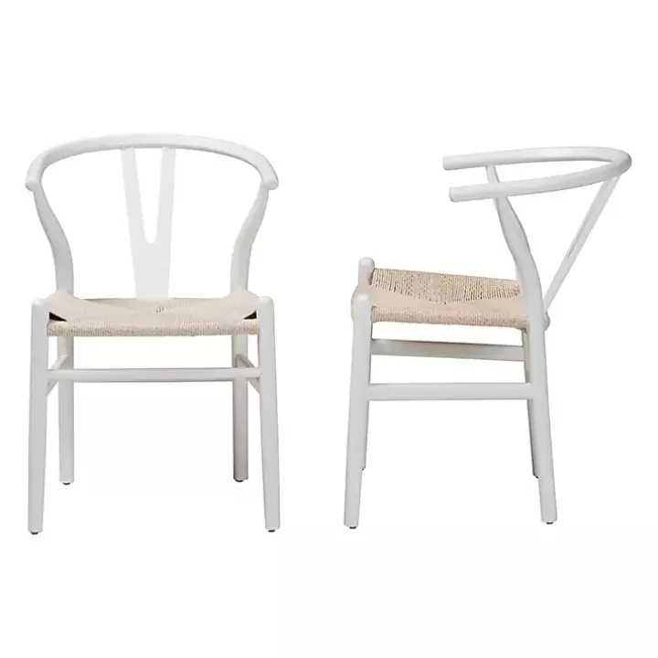 Sale and Tan Wishbone Dining Chairs, Set of 2 Dining Chairs