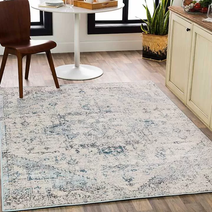 Flash Sale White Anita Distressed Area Rug, 7x10 Area Rugs