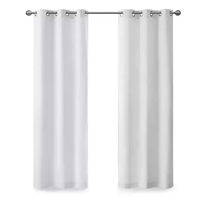 Discount Basketweave Curtain Panel Set, 84 in Curtains & Drapes