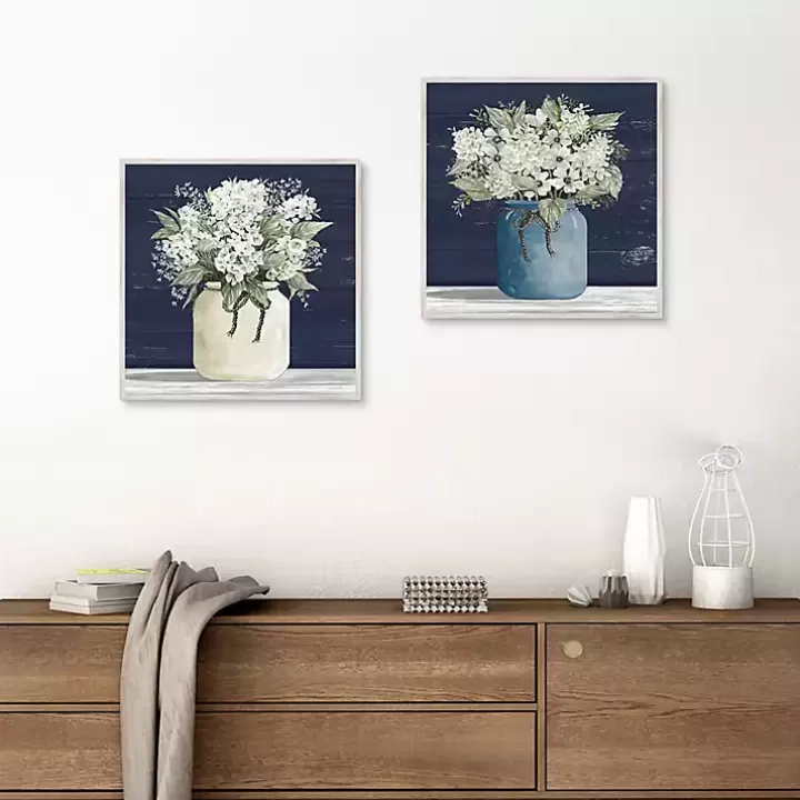 Hot White Blossom Bouquet 2-pc. Framed Wall Art Set Framed Art