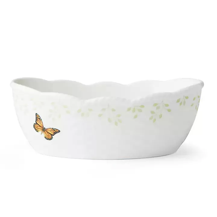 Online White Butterfly Meadow Porcelain Bread Basket Serving & Entertaining