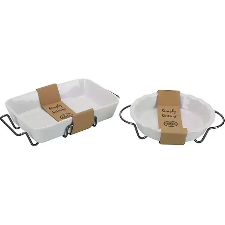 Best Sale Ceramic Baker and Pie Dish Set with Racks Bakeware & Cookware