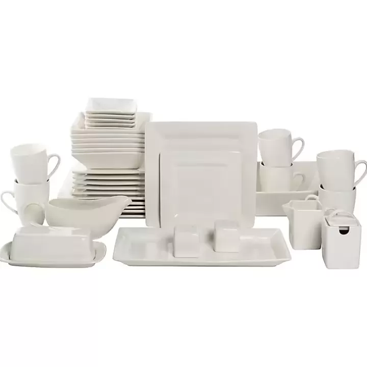 Fashion Ceramic Square 40-pc. Dinnerware Set Dinnerware