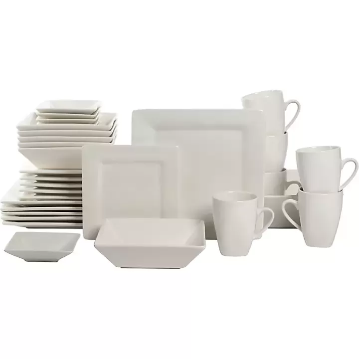 Fashion Ceramic Square 40-pc. Dinnerware Set Dinnerware