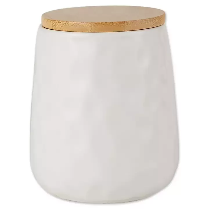 Outlet Dimpled Bamboo Canisters, Set of 2 Kitchen Storage