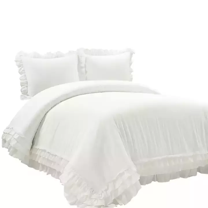 Best Ella Ruffle 3-pc. King Duvet Set Duvets