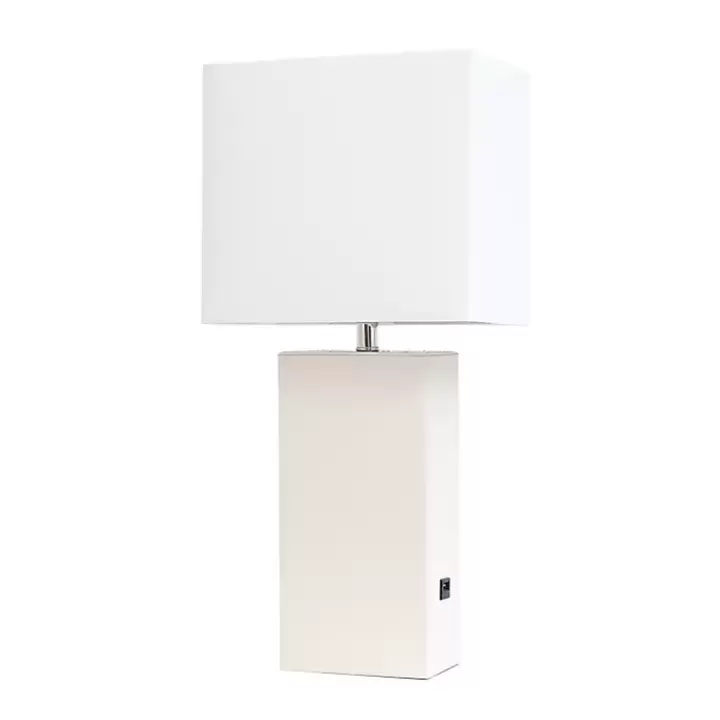 Sale Faux Leather Charging Table Lamp Table Lamps