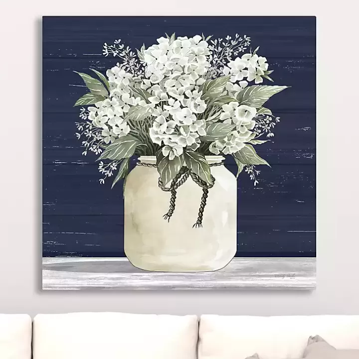 Fashion White Flowers II Giclee Canvas Print, 30x30 in. Canvas Art