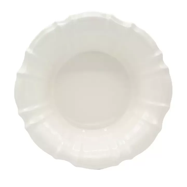 Hot Glazed Scalloped Ceramic Pasta Bowl Serving & Entertaining