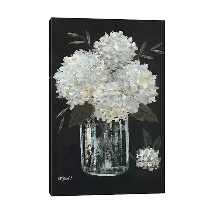 Fashion White Hydrangeas Canvas Art Print Canvas Art