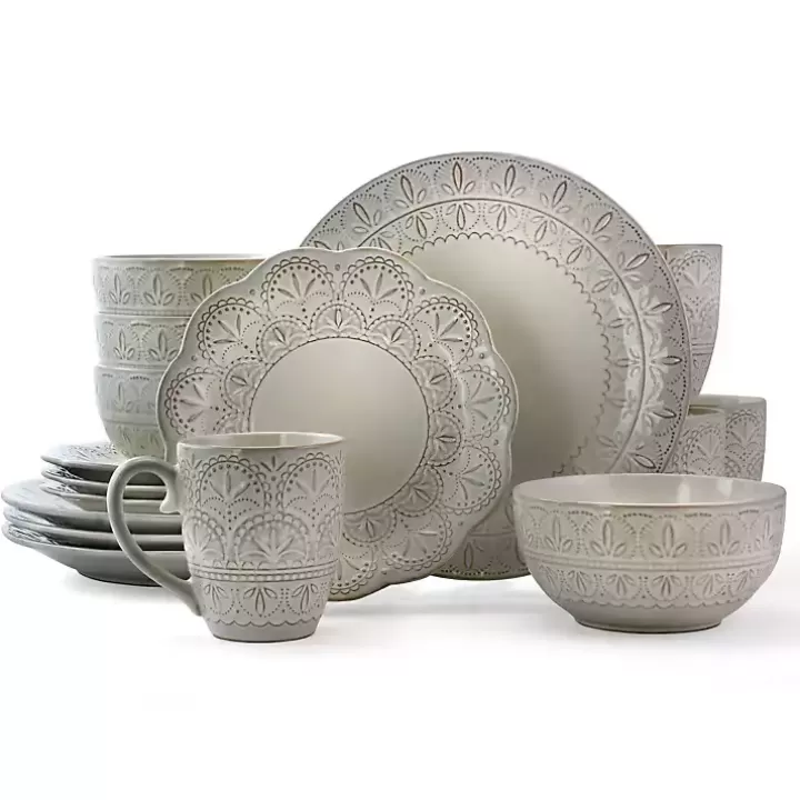 Online Lace Embossed 16-pc. Dinnerware Set Dinnerware