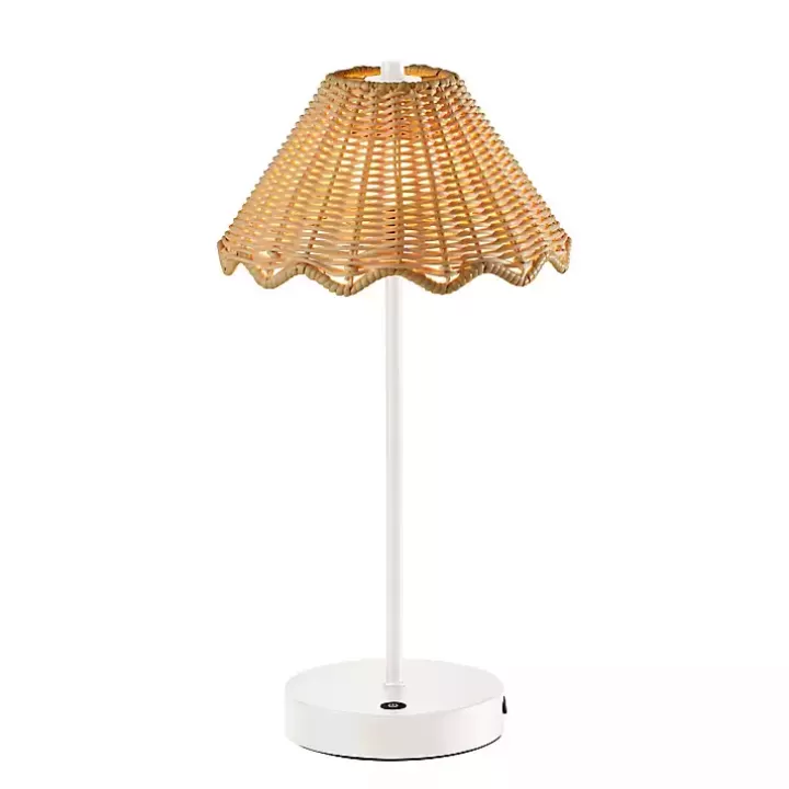 Cheap Metal Scalloped Shade Cordless Table Lamp Outdoor Lighting