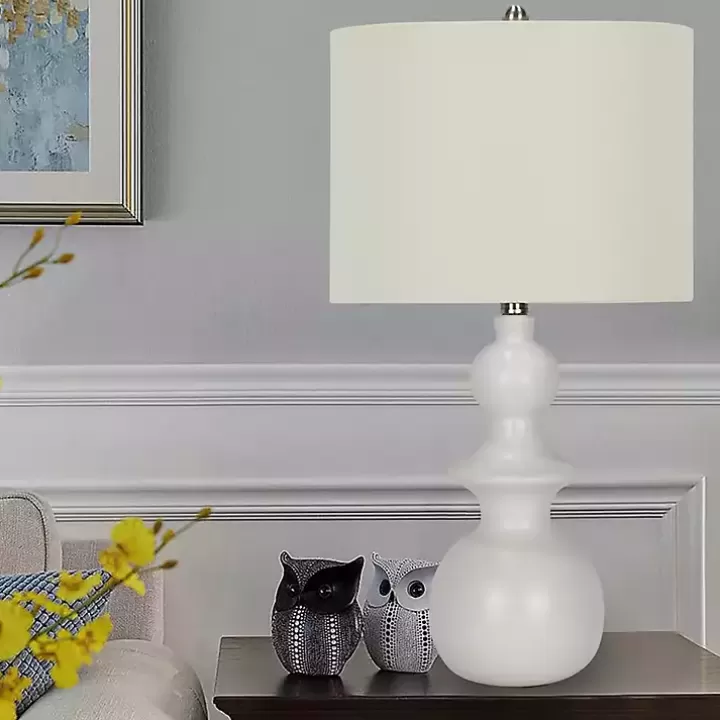 Discount White Modern Spindle Table Lamp Table Lamps