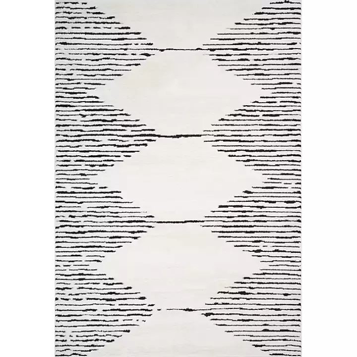 Flash Sale White Moroccan Area Rug, 7x9 Area Rugs