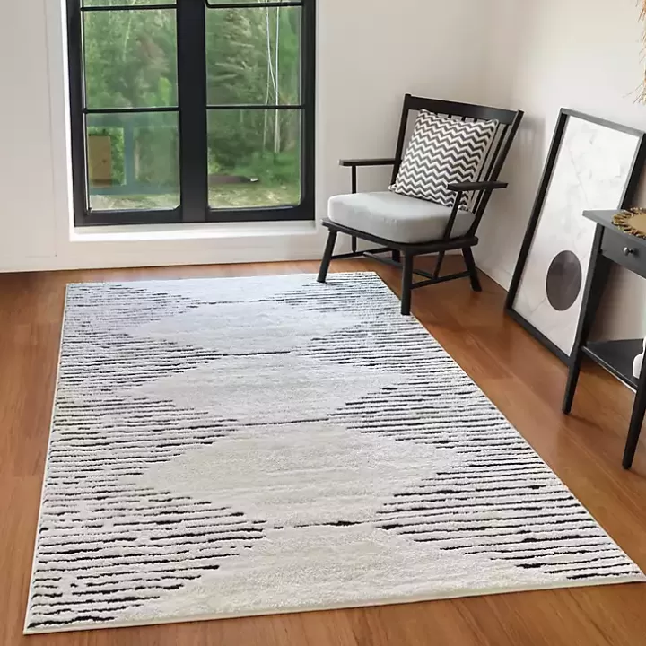 Flash Sale White Moroccan Area Rug, 7x9 Area Rugs