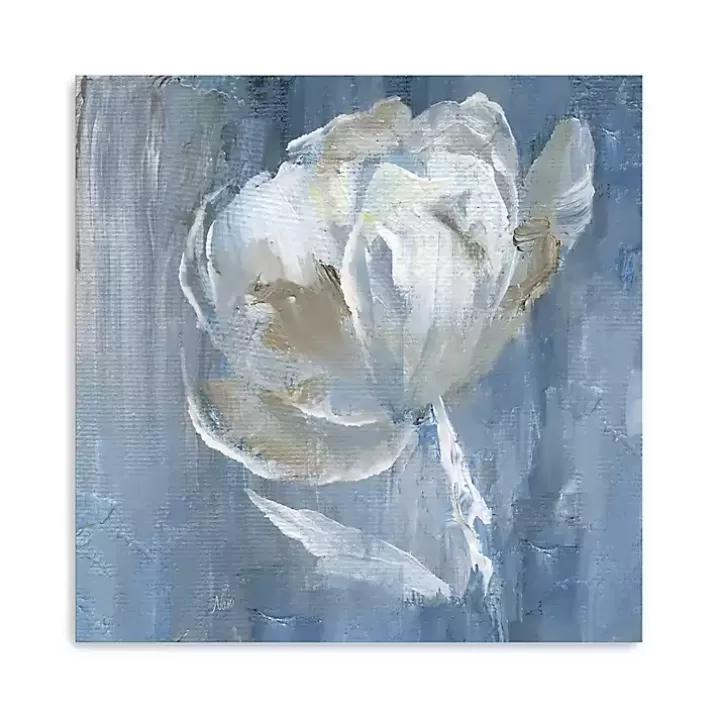 Outlet White on Blue Canvas Art Print, 30x30 in. Canvas Art