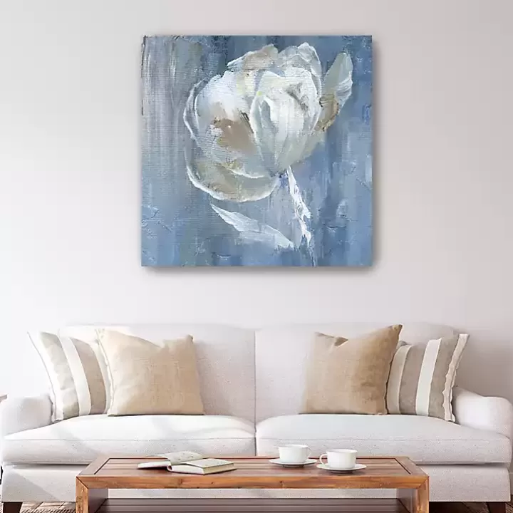 Online White on Blue Canvas Art Print, 40x40 in. Canvas Art