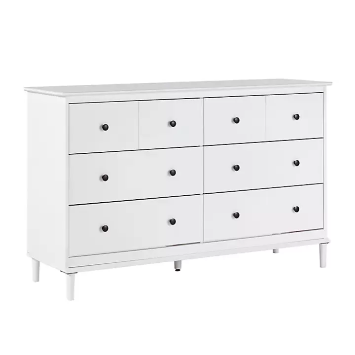 Outlet Pine 6-Drawer Modern Dresser Dressers & Chests