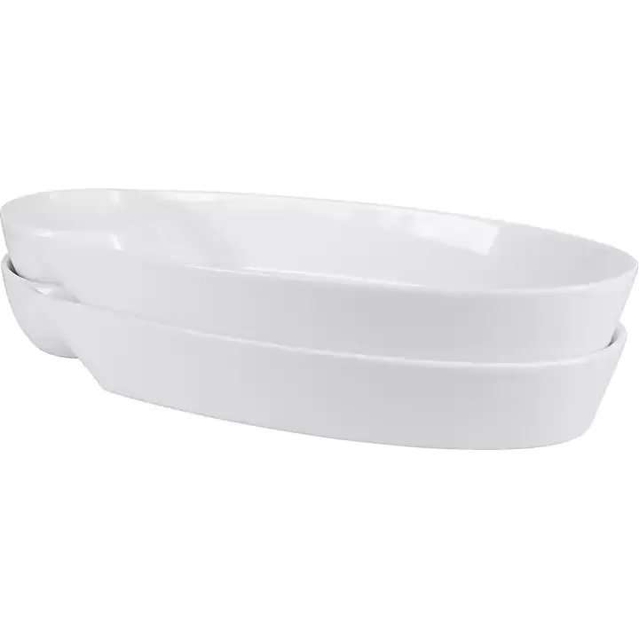 Outlet Porcelain Chip & Dip Bowls, Set of 2 Serving & Entertaining