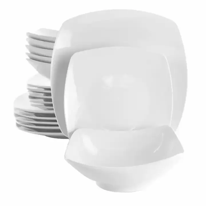 Cheap Porcelain Square 18-pc. Dinnerware Set Dinnerware