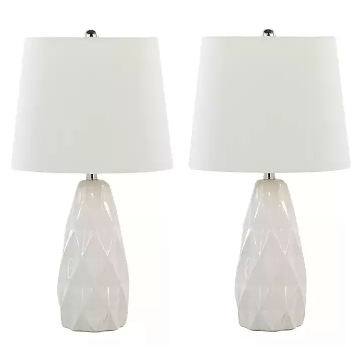 Store Sculpted Diamond Table Lamps, Set of 2 Table Lamps