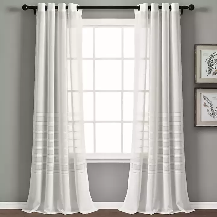 Shop Sheer Grommet Curtain Panel Set, 84 in. Curtains & Drapes