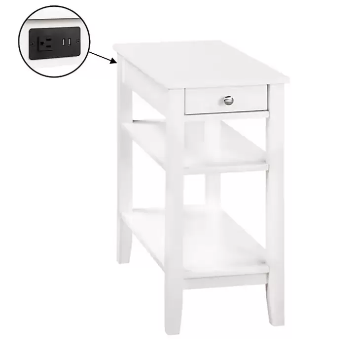 Hot 2-Shelf Charging Accent Table Accent & End Tables