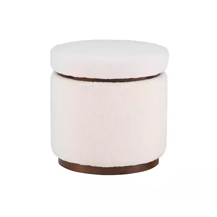 Fashion Sherpa Upholstered Storage Ottoman Benches & Ottomans