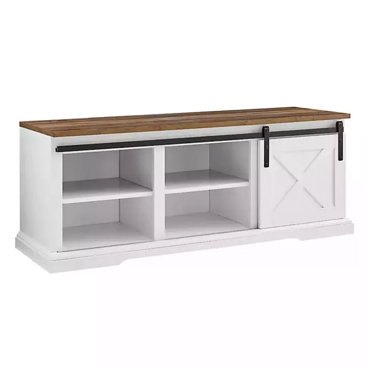 Fashion Sliding Barn Door Bench Entryway Furniture