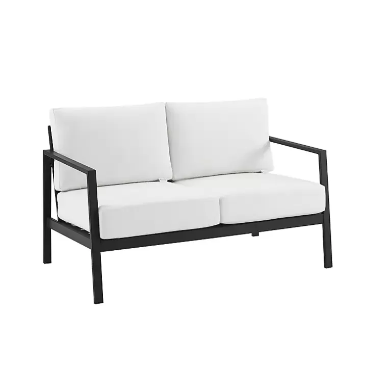 Shop White Sunbrella Cushions Holland Outdoor Loveseat Outdoor Seating