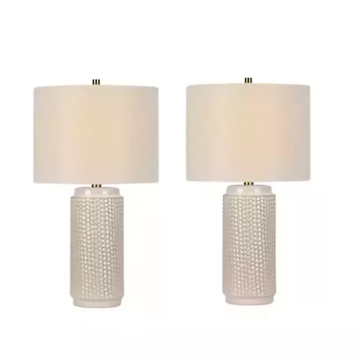 Sale Textured Cylinder Table Lamps, Set of 2 Table Lamps