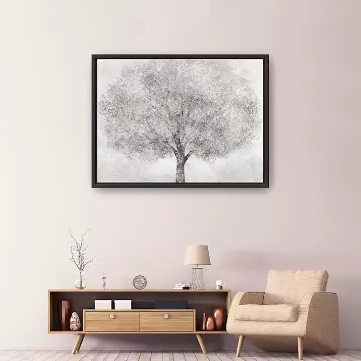 Store White Tree Blossoms Framed Canvas Print Canvas Art