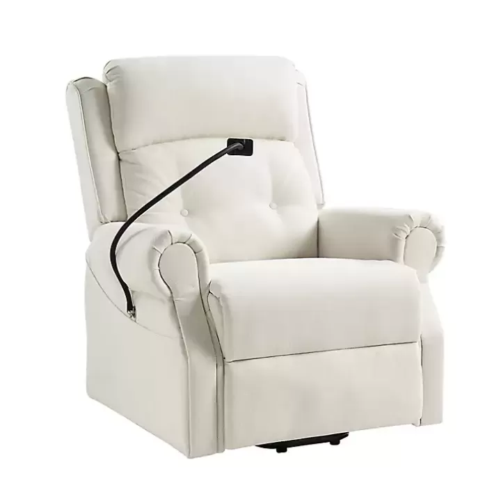 Shop Upholstered Lift Assist Massaging Recliner Accent Chairs