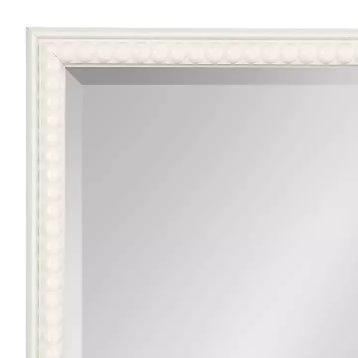 Hot White Vintage Beaded Wall Mirror, 36 in. Decorative Mirrors