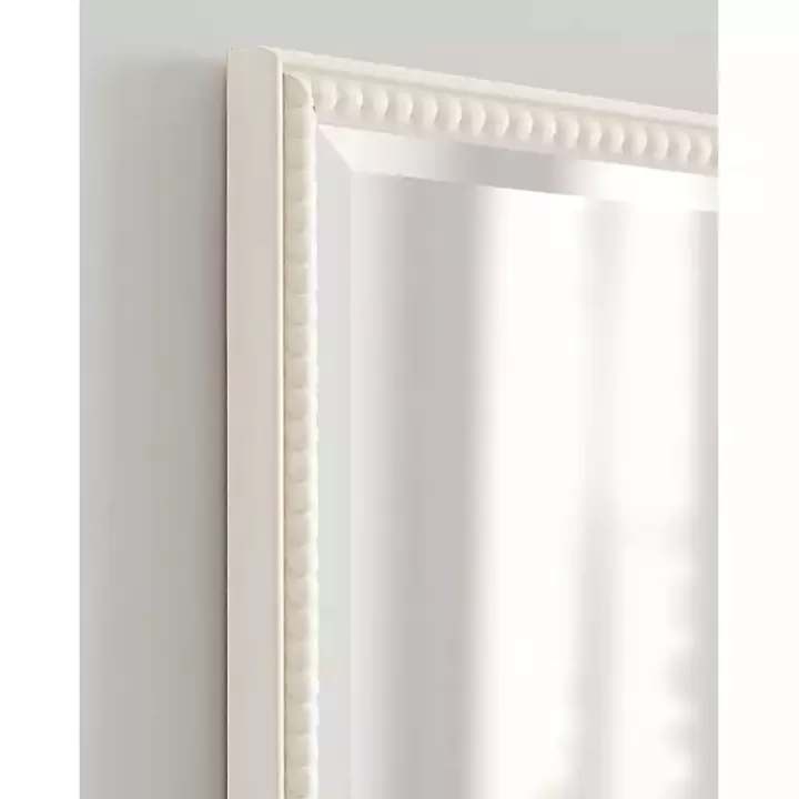 Hot White Vintage Beaded Wall Mirror, 36 in. Decorative Mirrors