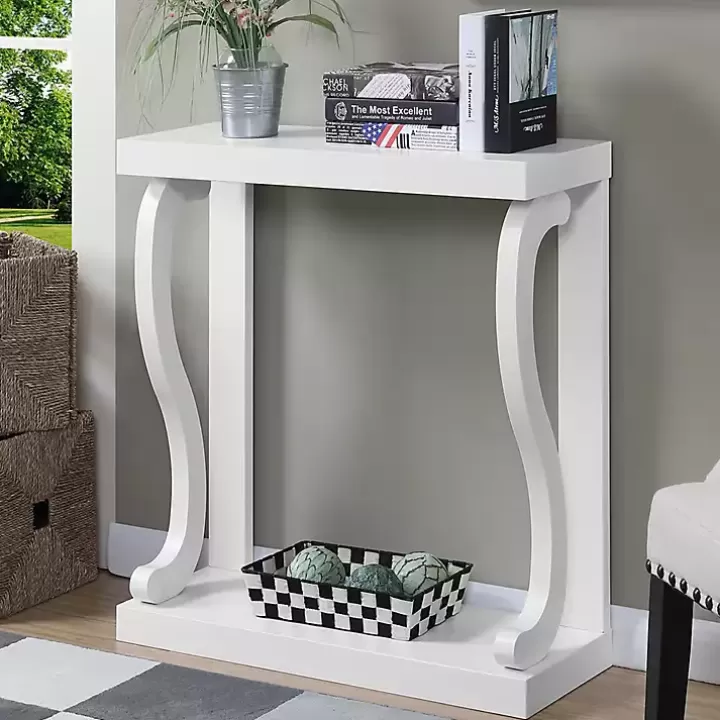 Fashion Wood Curved Sides Console Table Console Tables