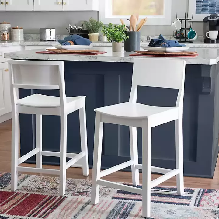 Clearance Wood Devin Counter Stools, Set of 2 Bar Stools & Counter Height Stools