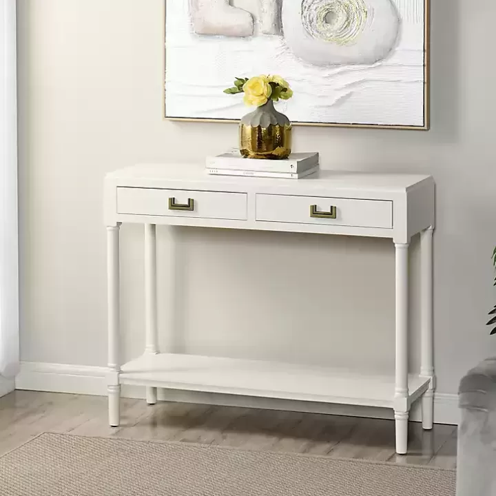 Best Sale Wood 2-Drawer Layla Console Table Console Tables