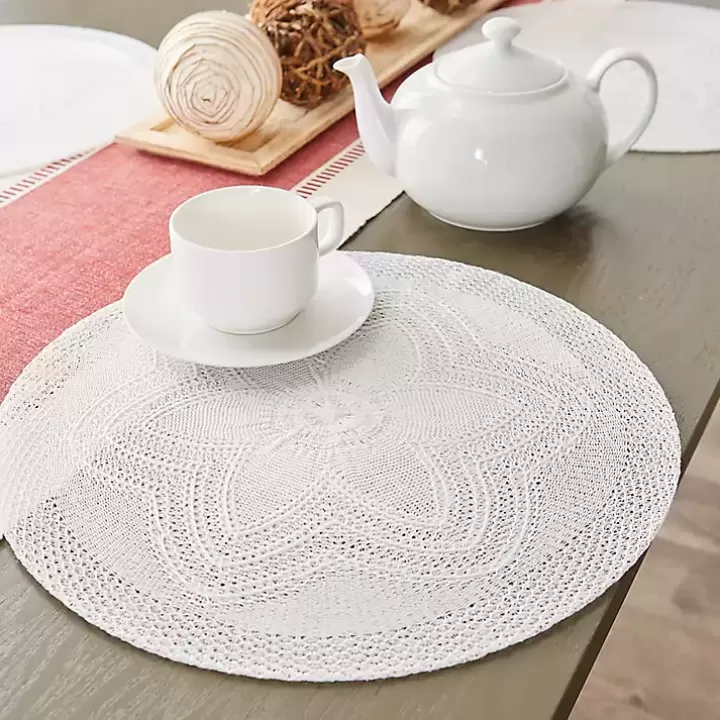 Hot Woven Round Placemats, Set of 6 Table Linens
