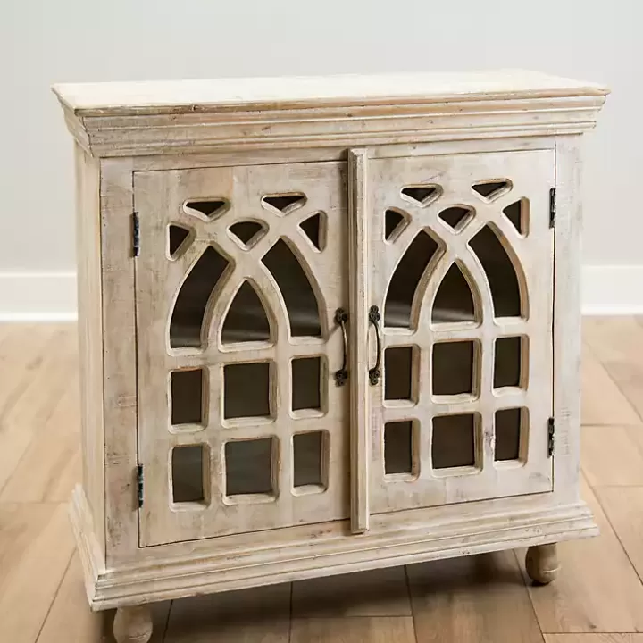 Fashion washed Arched Wooden Cabinet Entryway Furniture