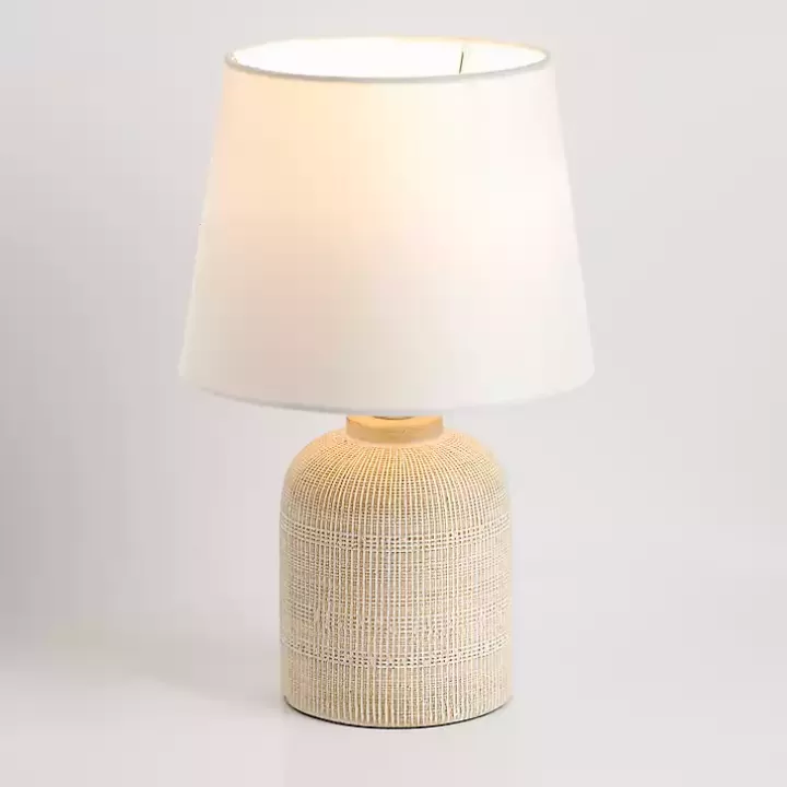 Store washed Carved Grid Table Lamp Table Lamps