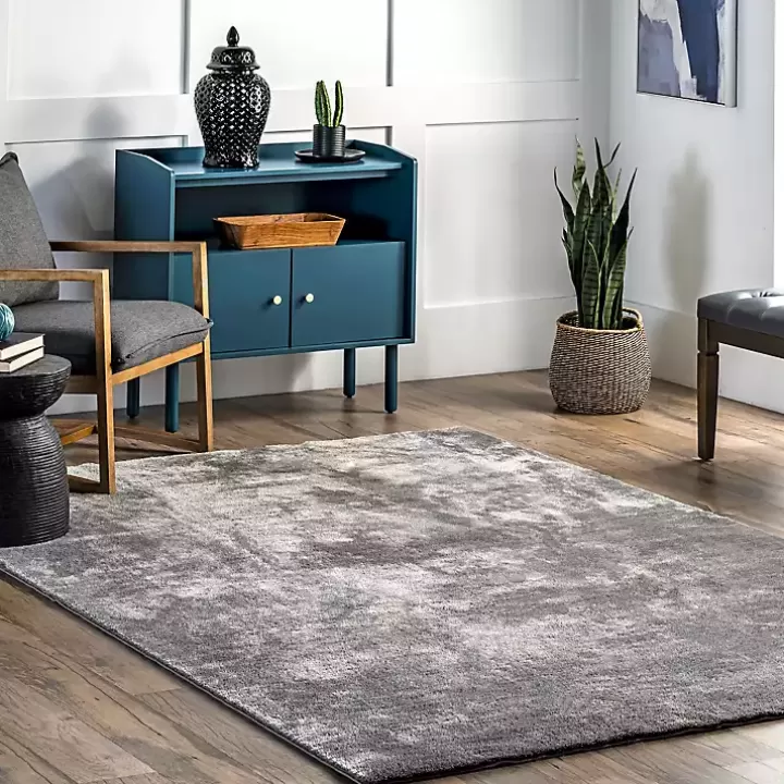 Online Whitlow Charcoal Shag Washable Area Rug, 8x10 Area Rugs