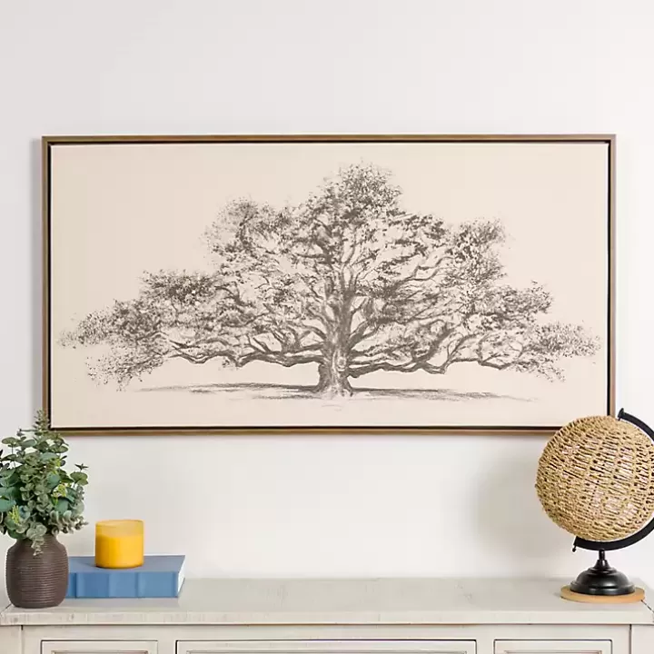 Online Wide Oak Tree Framed Art Print Canvas Art