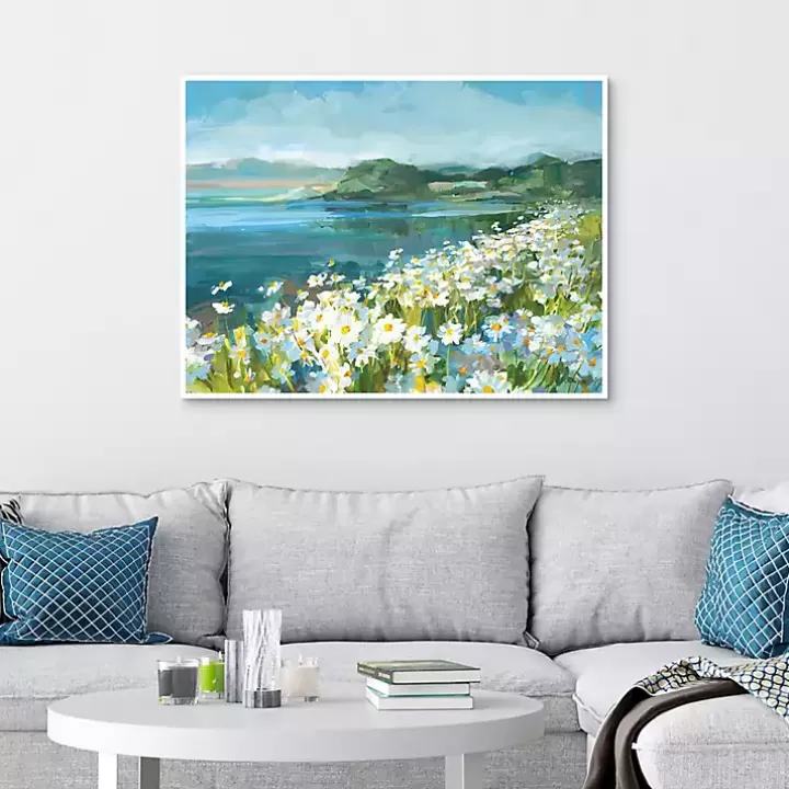 Cheap Wild Daisy Bay Framed Canvas Art Print Canvas Art