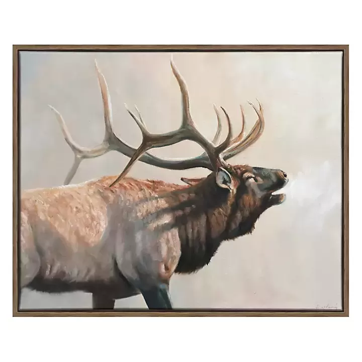 Sale Wild Elk Framed Canvas Art Print Canvas Art