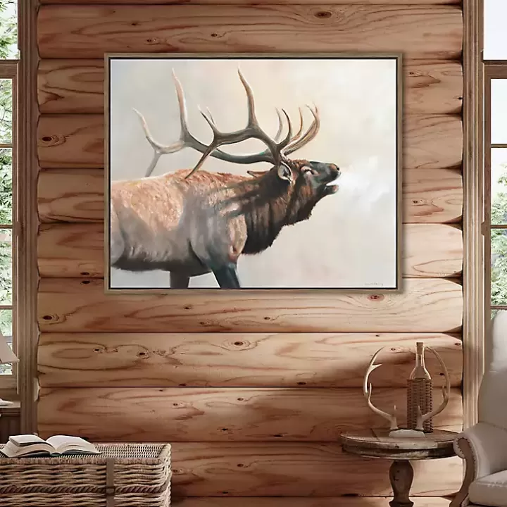 Sale Wild Elk Framed Canvas Art Print Canvas Art