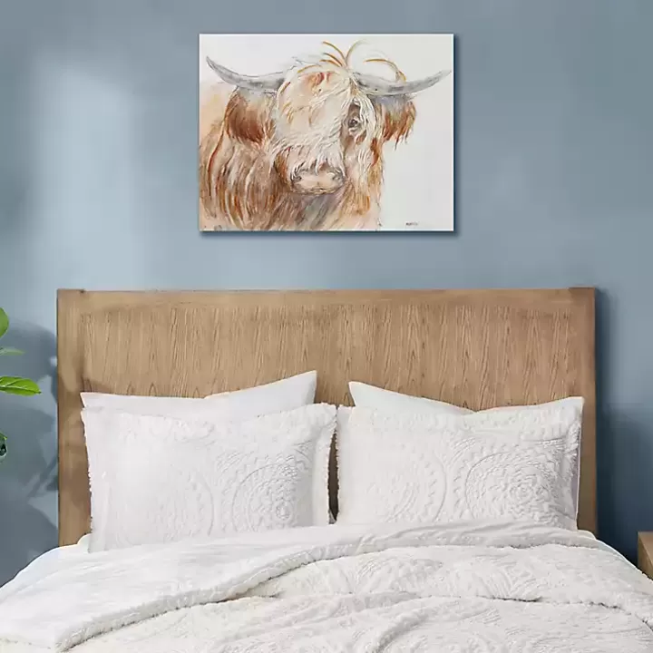 Fashion Windswept Highland Bull Canvas Art Print Canvas Art