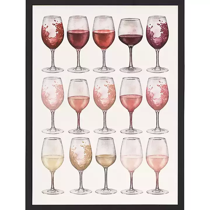 Online Wine Glasses Framed Art Print Framed Art