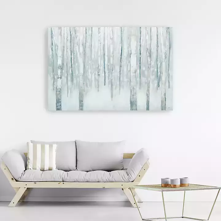 Store Winter Blue Birch Canvas Art Print, 60x40 in. Canvas Art